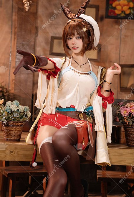 Atelier Ryza Costume de Cosplay Reisalin Ensemble de Top et Short à Mignonne et Sexy pour Femme