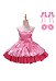 Alien Stage Mizi Cosplay Costume Strapless Dress with Headpiece Bow and Ruffled Ankle Cuffs