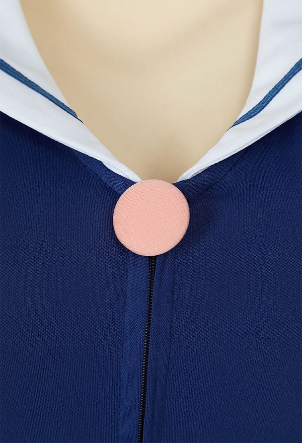 Adventure Time: Fionna and Cake Fionna Campbell Cosplay Costume Top sans Manches et Jupe de Style de Marin avec Gants et Bas de Cuisse Adventure Time: Fionna and Cake Fionna Campbell Cosplay Costume Top sans Manches et Jupe de Style de Marin avec Gants et Bas de Cuisse