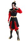 Avatar la leyenda de Aang Princesa Azula Battle Suit Cosplay Costume Ancient de Estilo Chino Traje de Lucha Conjunto Completo con Capa de Sombrero y Calentador de Piernas
