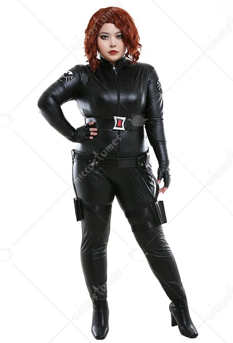 Übergröße Exclusive Super Heldin Bodysuit Curvy Cosplay Kostüm Inspiriert von Black Widow