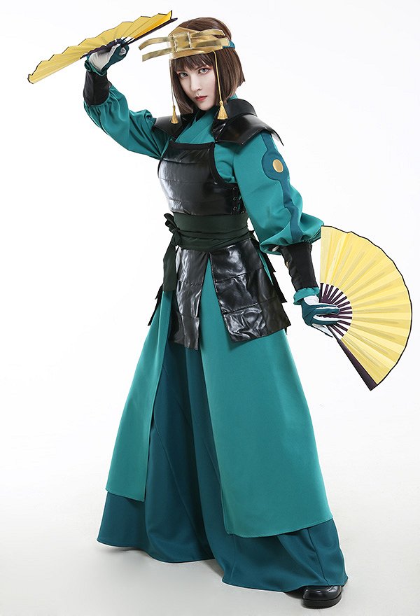 Avatar Suki Damen Ehre Kriegerherzen Outfit Anzug Cosplay Kostüm mit Handschuhe