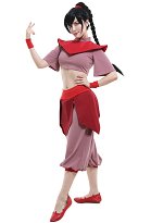Avatar Ty Lee Women Kungfu Wear Suit Cosplay Costume Uniform with Wrist Support and Headwear Avatar Ty Lee Women Kungfu Wear Suit Cosplay Costume Uniform with Wrist Support and Headwear
