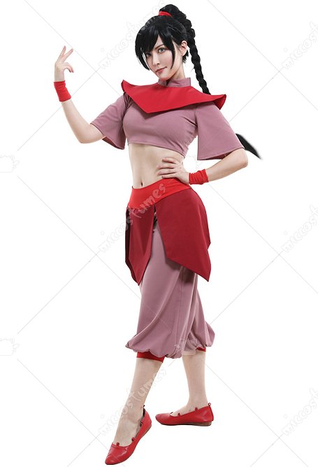 Avatar Ty Lee Damen Kungfu Cosplay Kostüm Uniform mit Armband