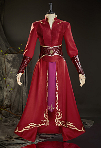 The Last Airbender/Legend of Korra Azula Cosplay Costume Top and Skirt with Waist Sash and Sleeves