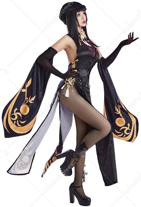 Azur Lane Chen Hai Cosplay Cheongsam Handschuhe Strümpfe Cosplay Kostüm