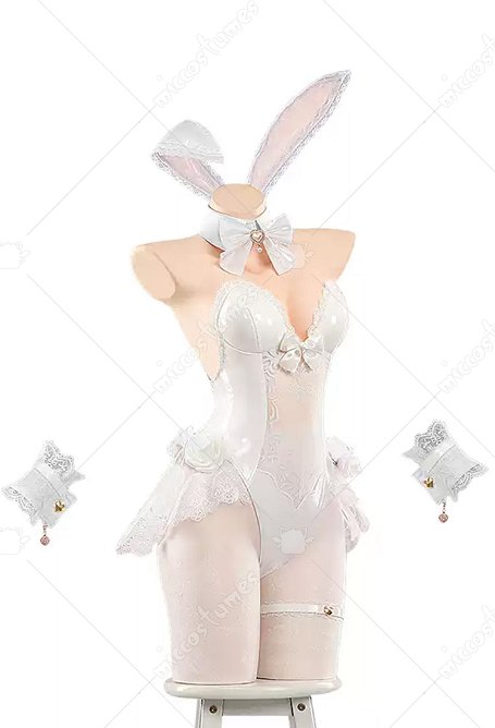 Blue Archive Yurizono Seia Bunny Girl Cosplay Kostüm Bodysuit mit Kragen und Stirnband
