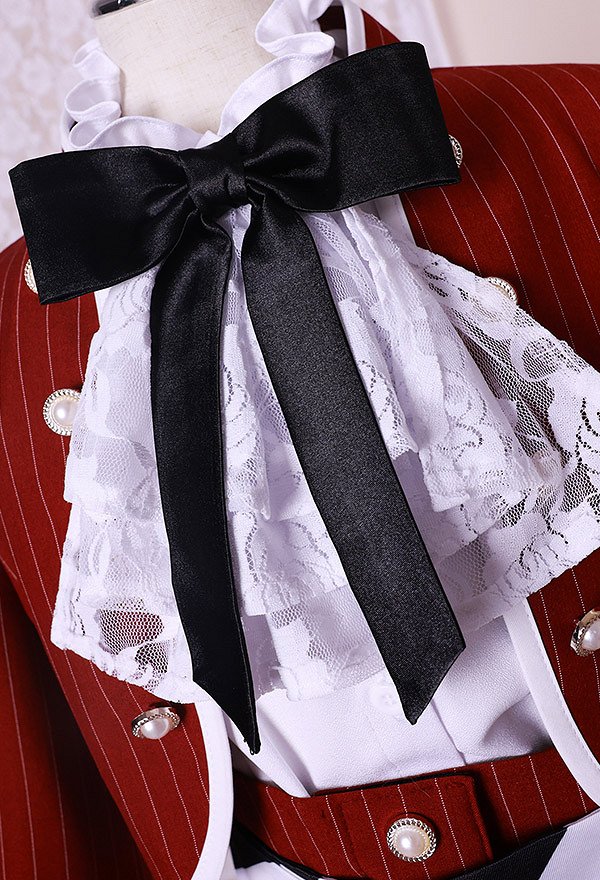 Kuroshitsuji Disfraz de Cosplay Vestido Largo Rojo y Chaqueta con una Camisa y un Short
