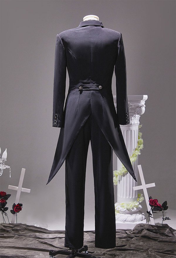 Kuroshitsuji Cosplay Kostüm Smoking Outfit Hemd und Anzugjacke mit Hose Weste Kuroshitsuji Cosplay Kostüm Smoking Outfit Hemd und Anzugjacke mit Hose Weste