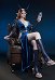 Baldur's Gate Mizora Cosplay Robe longue à col V profond dos nu et fente latérale avec collier et chaîne à la taille
