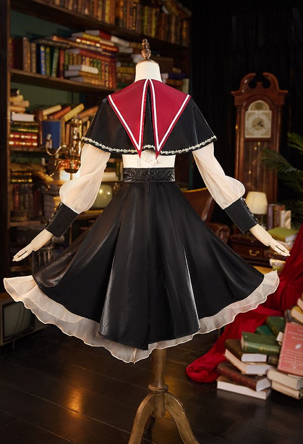 BanG Dream! Ave Mujica Wakaba Mutsumi Mortis Costume de cosplay Chemise blanche et jupe-short avec cape et bas