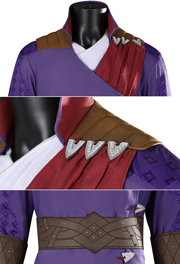Baldur's Gate 3 Gale Dekarios Costume de Cosplay Robe et pantalon avec ceinture et protège-bras Baldur's Gate 3 Gale Dekarios Costume de Cosplay Robe et pantalon avec ceinture et protège-bras