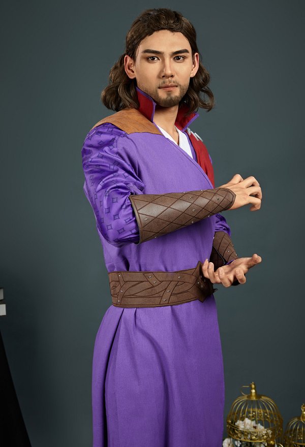 Baldur's Gate 3 Gale Dekarios Costume de Cosplay Robe et pantalon avec ceinture et protège-bras Baldur's Gate 3 Gale Dekarios Costume de Cosplay Robe et pantalon avec ceinture et protège-bras