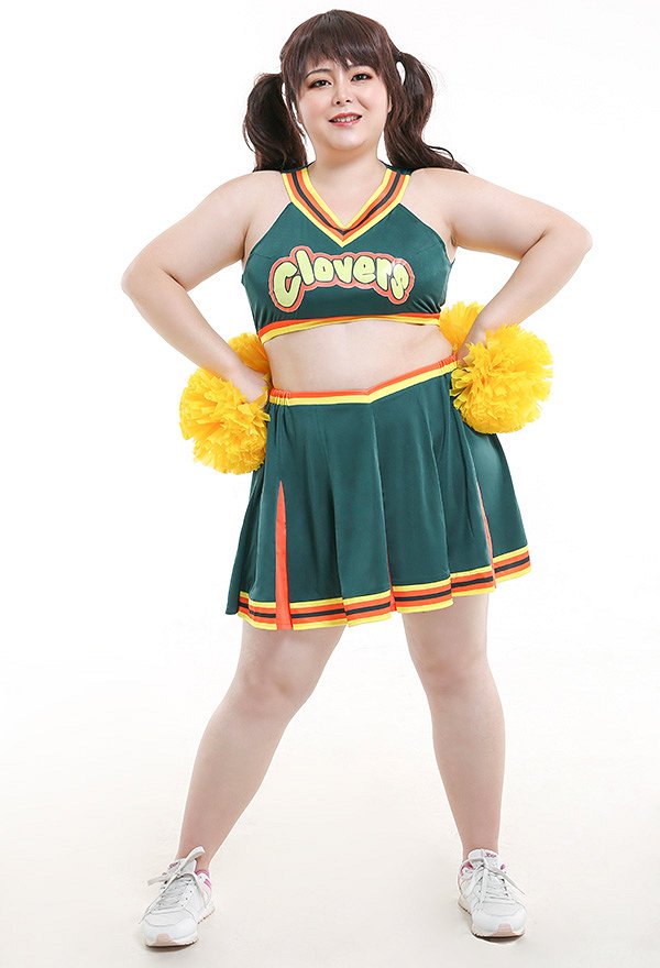 Bring It On Costume de Cosplay Pom-pom Girl Cheerleading Uniforme de Gym Représentation Grande Taille Curvy Cosplay