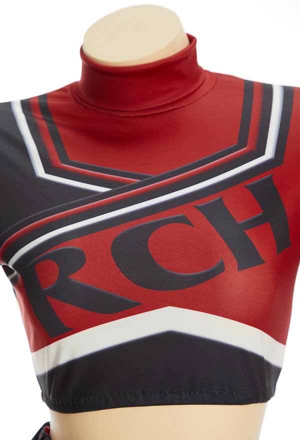 Bring It On Cheerleading Cosplay Costume Printed Top and Skirt