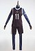Blue Lock Seishiro Nagi Cosplay Costume Black Blue Stripe Football Uniform Sport Vest and Shorts Tracksuit Set
