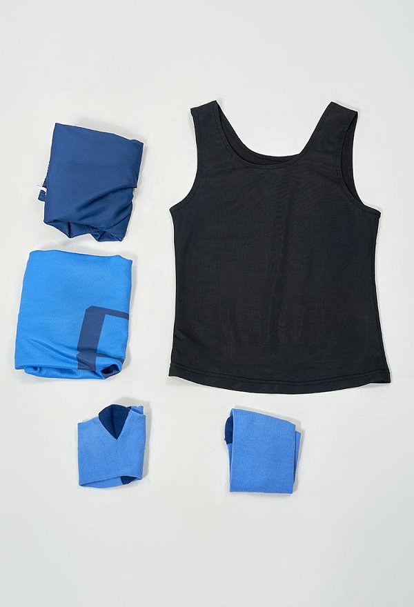 Blue Lock Bachira Meguru Cosplay Costume T-shirt and Shorts with Vest and Socks