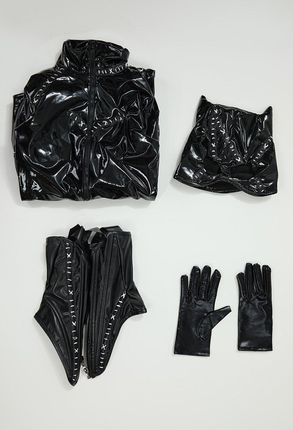 Batman  Disfraz de Cosplay Mono y cubierta para la cabeza con corsé y guantes