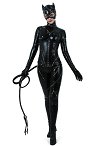 Super Heroine Feline Femme Fatale Jumpsuit Costume with Corset