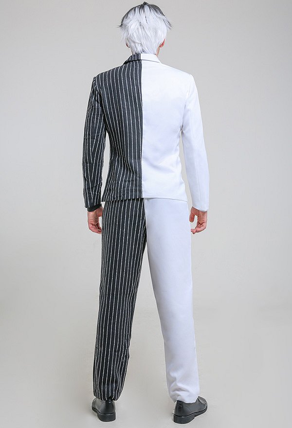 Miccostumes Supervillain Cosplay Suit Costume with Tie and Fake Collar Inspired by Two-Face Make to Order