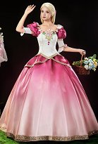 Barbara Dancing Princesses Genevieve Cosplay Costume Dress with Waistband and Bow Barbara Dancing Princesses Genevieve Cosplay Costume Dress with Waistband and Bow