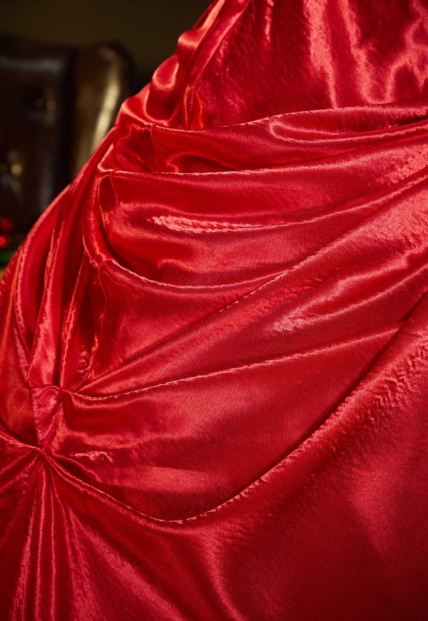 Barbara in a Christmas Carol Eden Cosplay Costume Dress and Plush Cloak with Side Drape and Bow