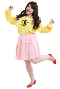 Bee and Puppycat Costume de Cosplay Bee Vest Jupe Set Grande Taille Curvy Cosplay