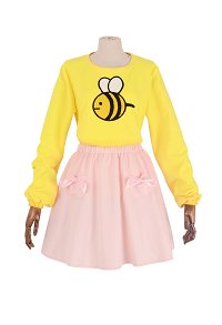 Bee and Puppycat Biene rosa Kleid Cosplay Kostüm