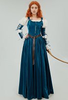 Halloween Melinda Medieval Costume Renaissance Vintage Lantern Sleeves Dress with Corset and Skirt Cosplay Costume Halloween Melinda Medieval Costume Renaissance Vintage Lantern Sleeves Dress with Corset and Skirt Cosplay Costume