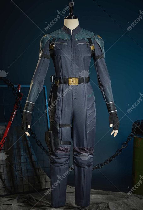 The New Avengers Yelena Cosplay Costume Combinaison avec protection d’épaules et gants