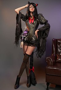 Bayonetta 3 Costume de Cosplay Bayonetta Justaucorps Sexuel avec Queue et Bas