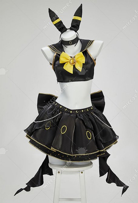 PM Derivado Magical Girl Sailor Cosplay Conjunto de top y falda de marinero con diadema y gargantilla