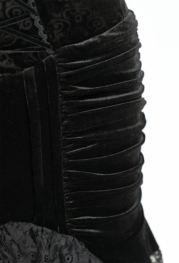 Vestido Medieval Estilo Halloween Encaje Negro Vestidos Slim
