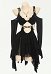 Gothique Fée Robe Halloweende style sombre Ensemble Robe irrégulière à découpes chauve-souris avec collier