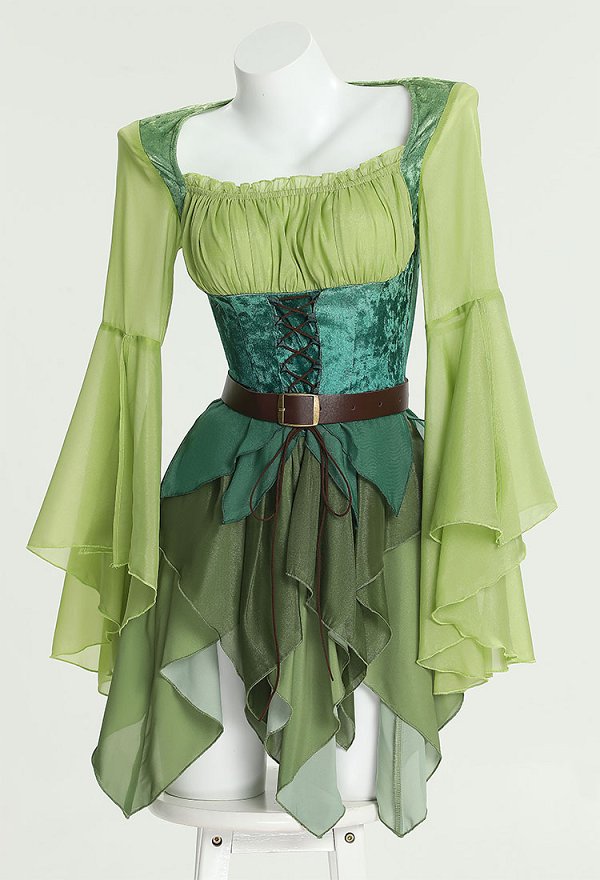 Halloween Style Dress Magic Elf Kleid und Gürtel mit Flügeln Halloween Style Dress Magic Elf Kleid und Gürtel mit Flügeln