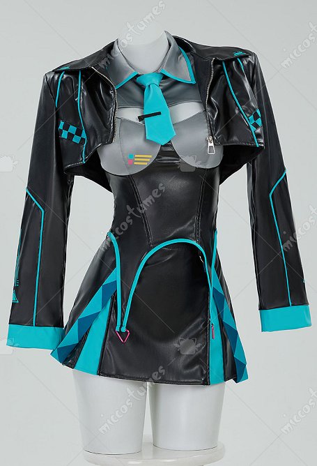 Vocal Racing Traje Top y Falda con Chaqueta Corta y Corbata Casual Outfit