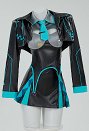 Vocal Racing Traje Top y Falda con Chaqueta Corta y Corbata Casual Outfit