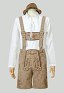 Conjunto de Camisa y Pantalón Tradicional para Hombre con Tirantes y Gorro de Oktoberfest
