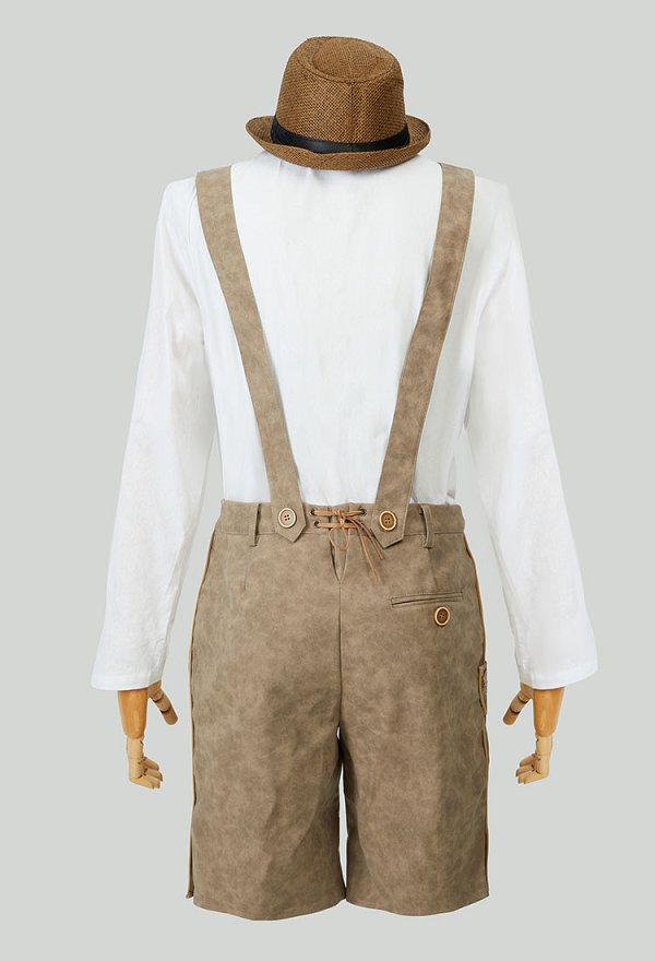 Conjunto de Camisa y Pantalón Tradicional para Hombre con Tirantes y Gorro de Oktoberfest Conjunto de Camisa y Pantalón Tradicional para Hombre con Tirantes y Gorro de Oktoberfest
