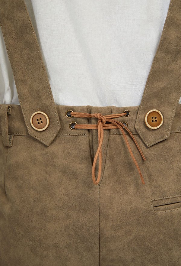Conjunto de Camisa y Pantalón Tradicional para Hombre con Tirantes y Gorro de Oktoberfest Conjunto de Camisa y Pantalón Tradicional para Hombre con Tirantes y Gorro de Oktoberfest