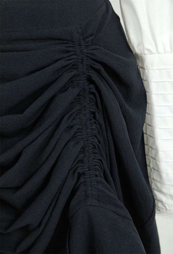Jupe chauve-souris noire gothique vintage élégante A-line pour femmes