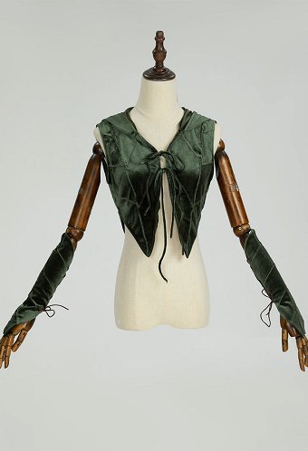 Medieval Hooded Coat Elf Cosplay Renaissance Short Coat with Sleeves
