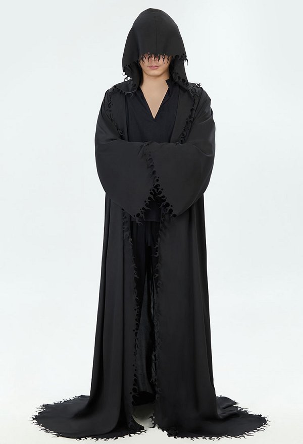 Costume d'Halloween Cape noir de La Mort déguisement pour des parties