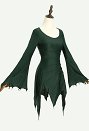 Misterioso y elegante vestido de elfo vestido tradicional irlandés renacentista disfraz de hada para fiesta de Halloween