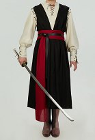 Veste à capuche traditionnelle de samouraï avec ceinture en cuir Veste à capuche traditionnelle de samouraï avec ceinture en cuir