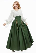 Costume médiéval Renaissance Robe corsetée de style victorien taille haute de l'époque édouardienne Costume médiéval Renaissance Robe corsetée de style victorien taille haute de l'époque édouardienne