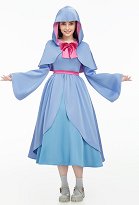 Dulce Traje de Hada Madrina cosplay vestido azul y rosa y capa con cinturón y lazo