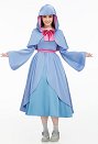 Fairy Godmother Cosplay Costume Sweet Style Suit Blue Pink Dress and Cape with Belt and Bow