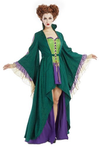 Vestido de bruja de fantasía medieval Corset asimétrico con abrigo y cinturón