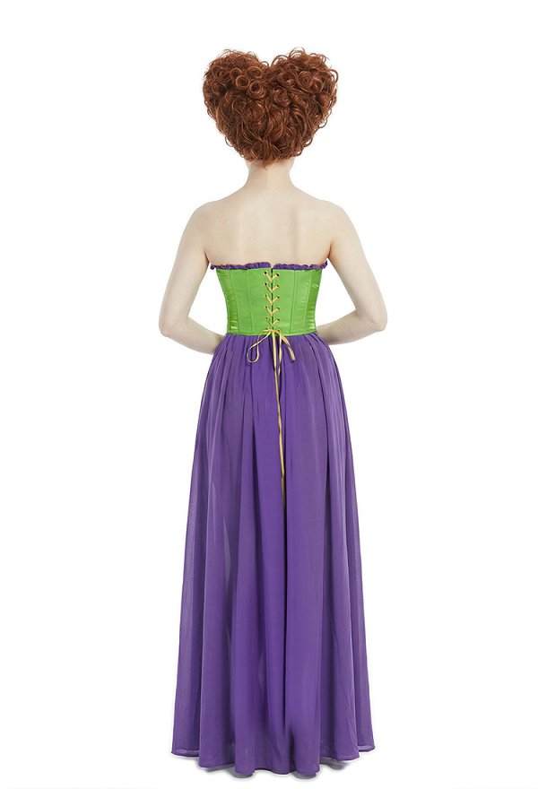 Medieval Fantasy Witch Outfit Off-shoulder Asymmetrical Corset Dress with Coat and Belt
